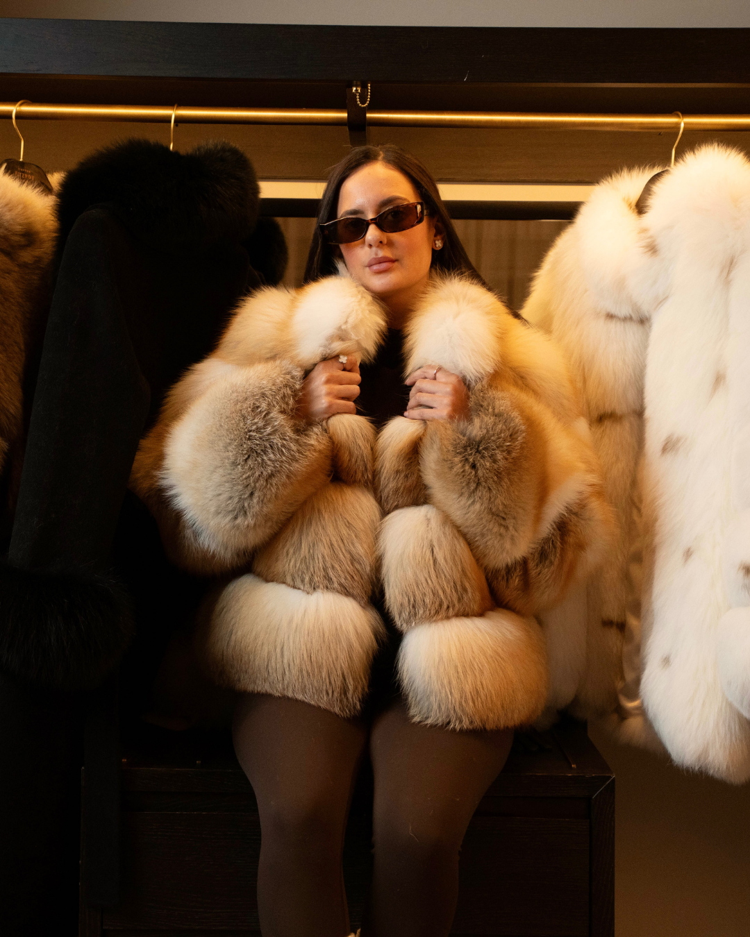 Bubble Collar Coat - Golden Island