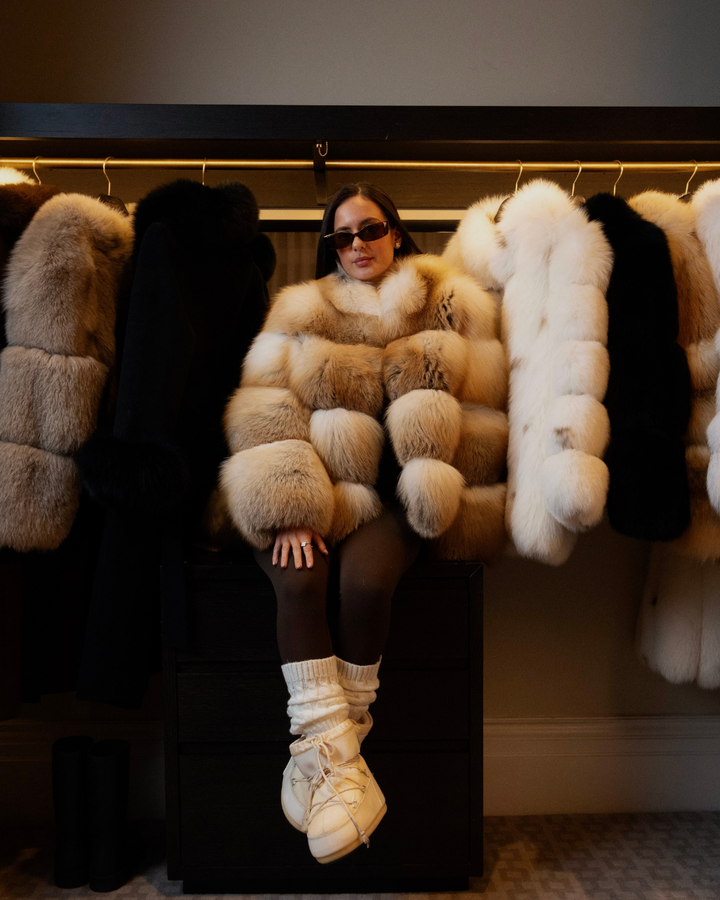 Bubble Collar Coat - Golden Island