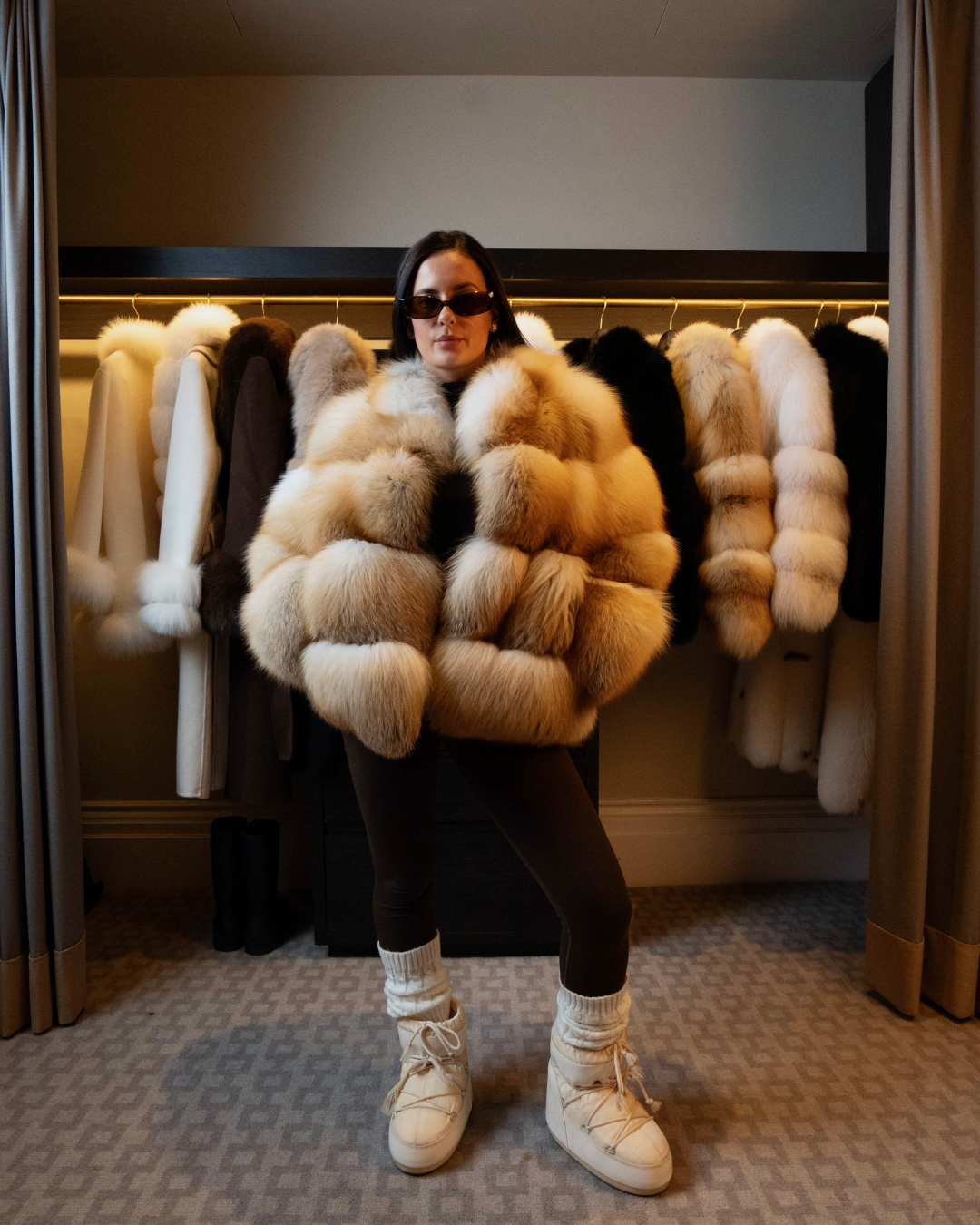 Bubble Collar Coat - Golden Island